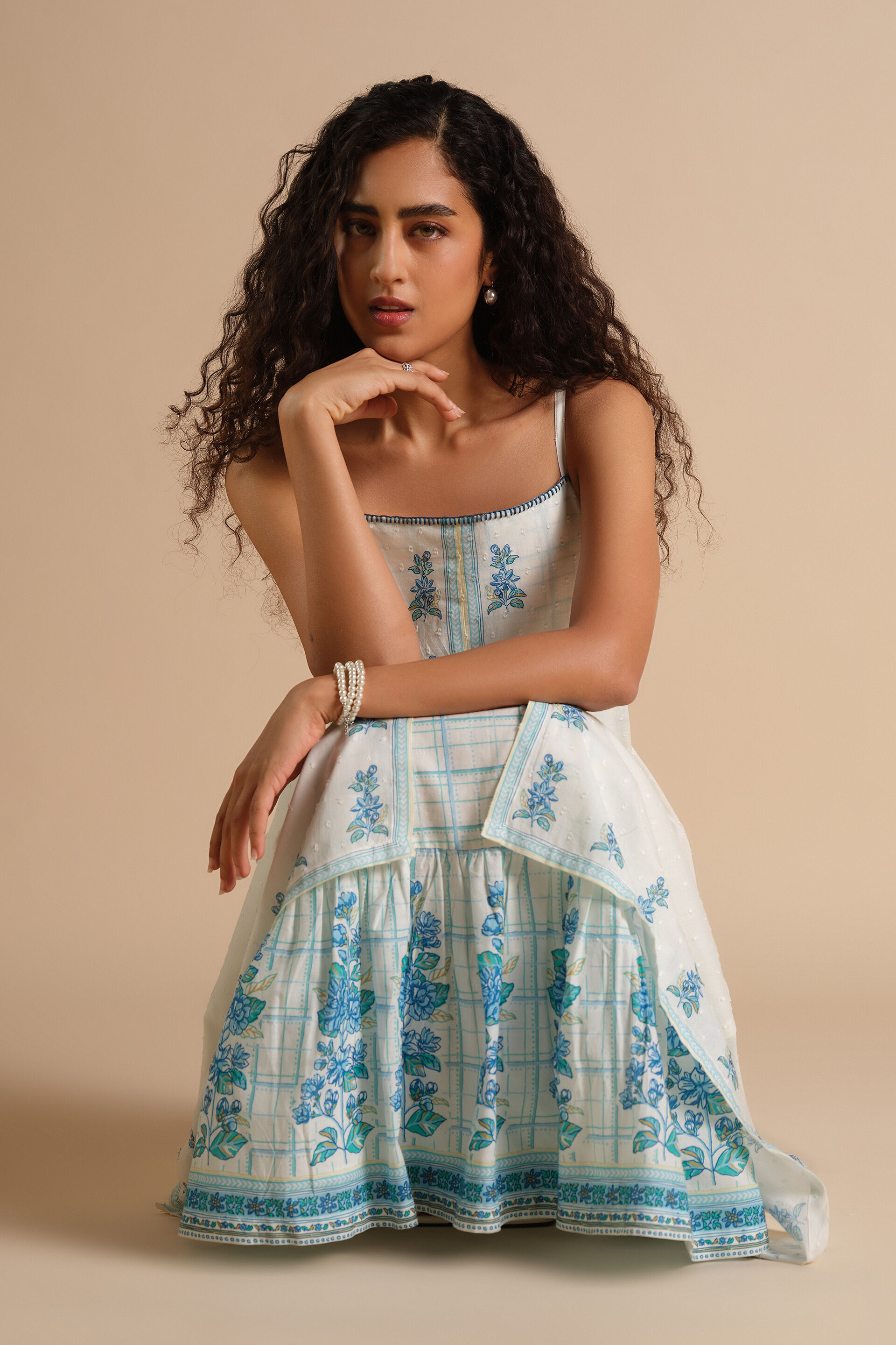 Khushnuma Maxi Dress, White, image 4